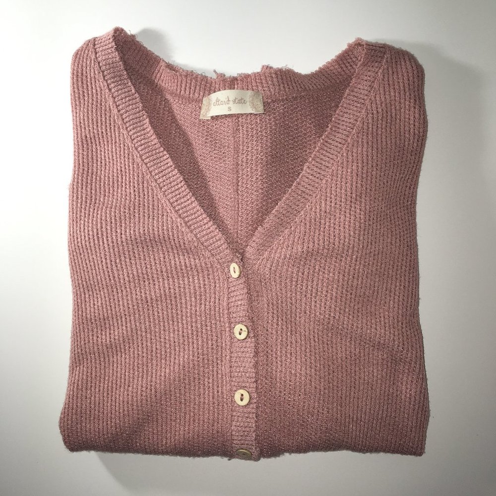 Altar'd State Longsleeve Knit Top - Rose Gold